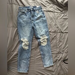 PacSun Blue Boyfriend Jeans Distressed Vintage Look